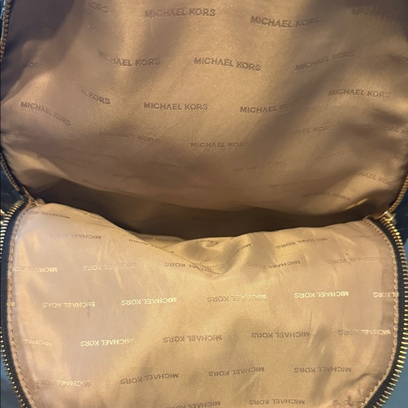 Michael Kors Dark Navy Blue Pebbled Leather Backpack - Picture 4 of 7